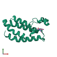 PDB entry 4ts8 coloured by chain, front view.