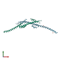 PDB entry 4tt1 coloured by chain, front view.