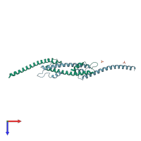 PDB entry 4tt1 coloured by chain, top view.