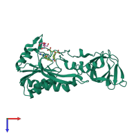 PDB entry 4tt8 coloured by chain, top view.