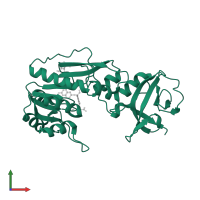 10-formyltetrahydrofolate dehydrogenase in PDB entry 4tt8, assembly 1, front view.