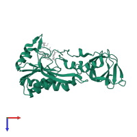 10-formyltetrahydrofolate dehydrogenase in PDB entry 4tt8, assembly 1, top view.