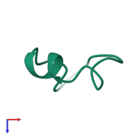 PDB entry 4ttl coloured by chain, top view.