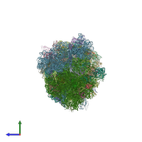 PDB entry 4tua coloured by chain, side view.