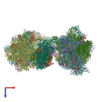 PDB entry 4tua coloured by chain, top view.