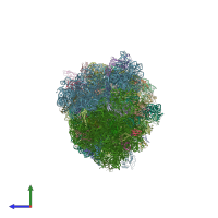 PDB entry 4tuc coloured by chain, side view.