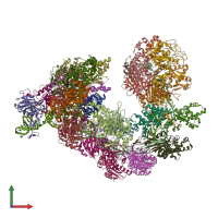 PDB entry 4tvx coloured by chain, front view.