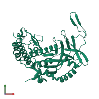 PDB entry 4txd coloured by chain, front view.
