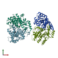 PDB entry 4txh coloured by chain, front view.