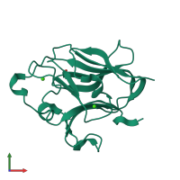 PDB entry 4txw coloured by chain, front view.