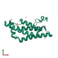 PDB entry 4tyl coloured by chain, front view.