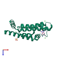 PDB entry 4tyl coloured by chain, top view.