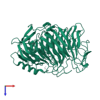 Exo-beta-1,3-glucanase in PDB entry 4tyv, assembly 2, top view.