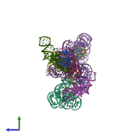 PDB entry 4tzz coloured by chain, side view.