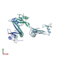 PDB entry 4u17 coloured by chain, front view.