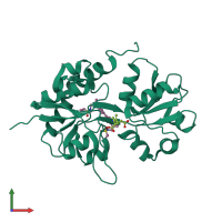 PDB entry 4u1z coloured by chain, front view.