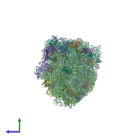 PDB entry 4u20 coloured by chain, side view.