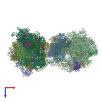 PDB entry 4u20 coloured by chain, top view.