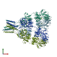 PDB entry 4u2p coloured by chain, front view.