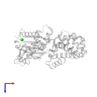 CHLORIDE ION in PDB entry 4u2x, assembly 1, top view.