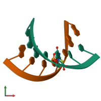 PDB entry 4u35 coloured by chain, front view.