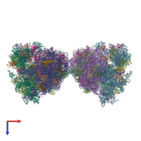 PDB entry 4u3m coloured by chain, top view.