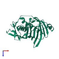 PDB entry 4u3v coloured by chain, top view.