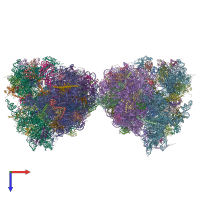 PDB entry 4u4n coloured by chain, top view.