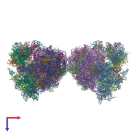 PDB entry 4u53 coloured by chain, top view.