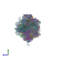 PDB entry 4u55 coloured by chain, side view.