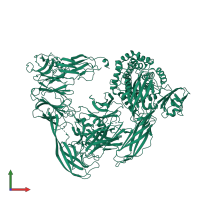 PDB entry 4u59 coloured by chain, front view.