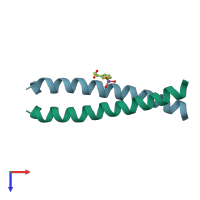 PDB entry 4u5t coloured by chain, top view.