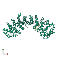 PDB entry 4u5v coloured by chain, front view.