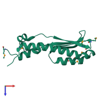 PDB entry 4u64 coloured by chain, top view.