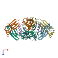 PDB entry 4u6g coloured by chain, top view.