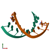 PDB entry 4u6m coloured by chain, front view.