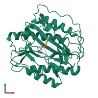 PDB entry 4u73 coloured by chain, front view.