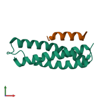 PDB entry 4u7i coloured by chain, front view.