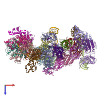 PDB entry 4u7u coloured by chain, top view.