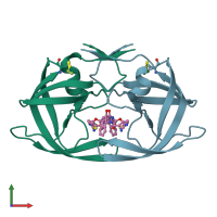PDB entry 4u7v coloured by chain, front view.