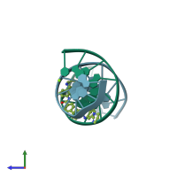PDB entry 4u8a coloured by chain, side view.