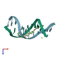 PDB entry 4u8a coloured by chain, top view.
