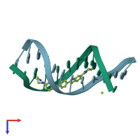 PDB entry 4u8c coloured by chain, top view.
