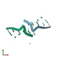 PDB entry 4u92 coloured by chain, front view.