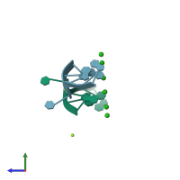 PDB entry 4u92 coloured by chain, side view.