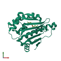 PDB entry 4u93 coloured by chain, front view.