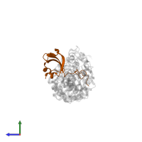 Polymerase basic protein 2 in PDB entry 4uae, assembly 1, side view.