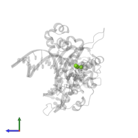 MAGNESIUM ION in PDB entry 4ubb, assembly 1, side view.