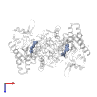 3-[({2-[2-(1H-imidazol-1-yl)pyrimidin-4-yl]ethyl}amino)methyl]benzonitrile in PDB entry 4uch, assembly 1, top view.