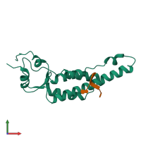 PDB entry 4udv coloured by chain, front view.